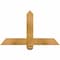 Ekena Millwork Eugene Rough Sawn Timber Gable Bracket, Western Red Cedar, 36"W x 21"H x 4"D x 4"F, 14/12 Pitch GBW036X21X0404EUG00RWR - alternate 1